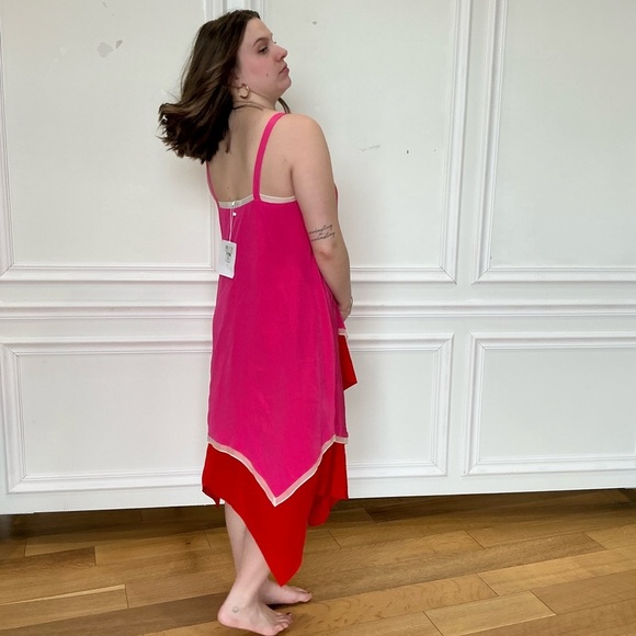 Silk Diane Von Furstenberg Pink and Red dress - Picture 7 of 9